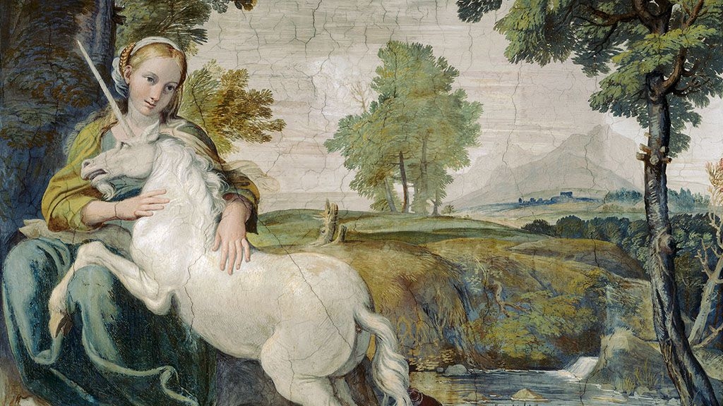 La dama i l'unicorn, fresc del Palau Farnesio de Roma
