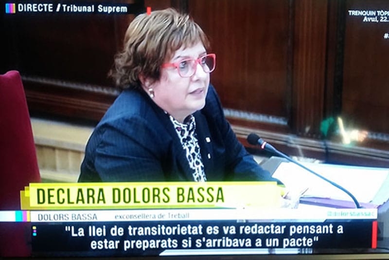 La Dolors a judici: digna, ferma, serena