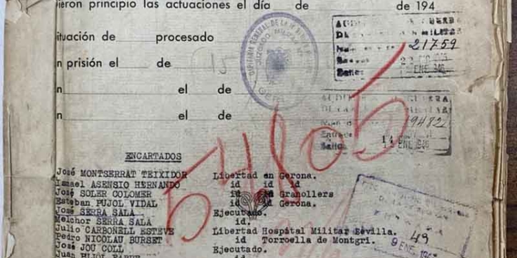 Torroellencs condemnats a mort (1939-1943)