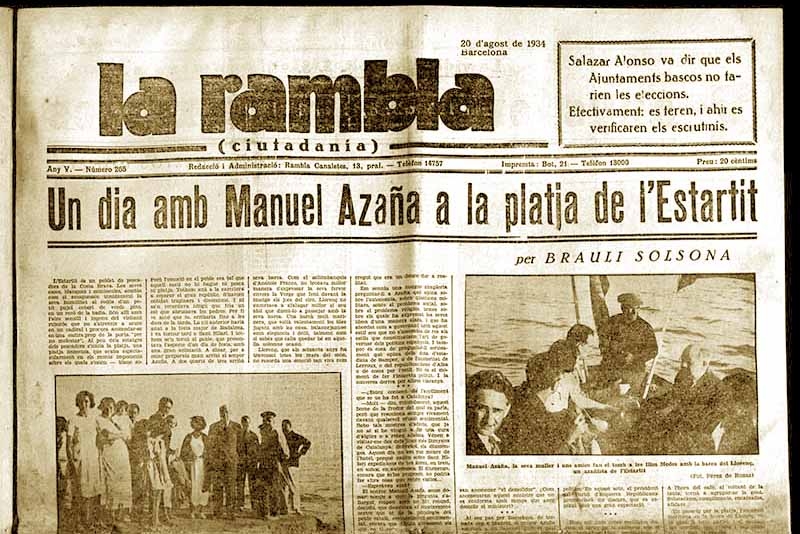 Manuel Azaña a L’Estartit