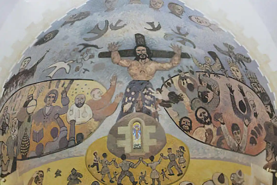 Un mural polèmic a l’església de Palau-Sator