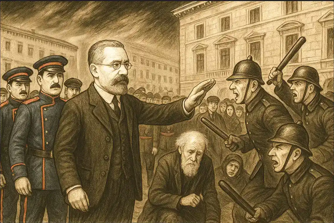 EMPORION condemna una agressió policial a Antoni Gaudí (1920)